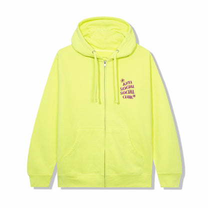 Coral Crush Yellow Zip Hoodie