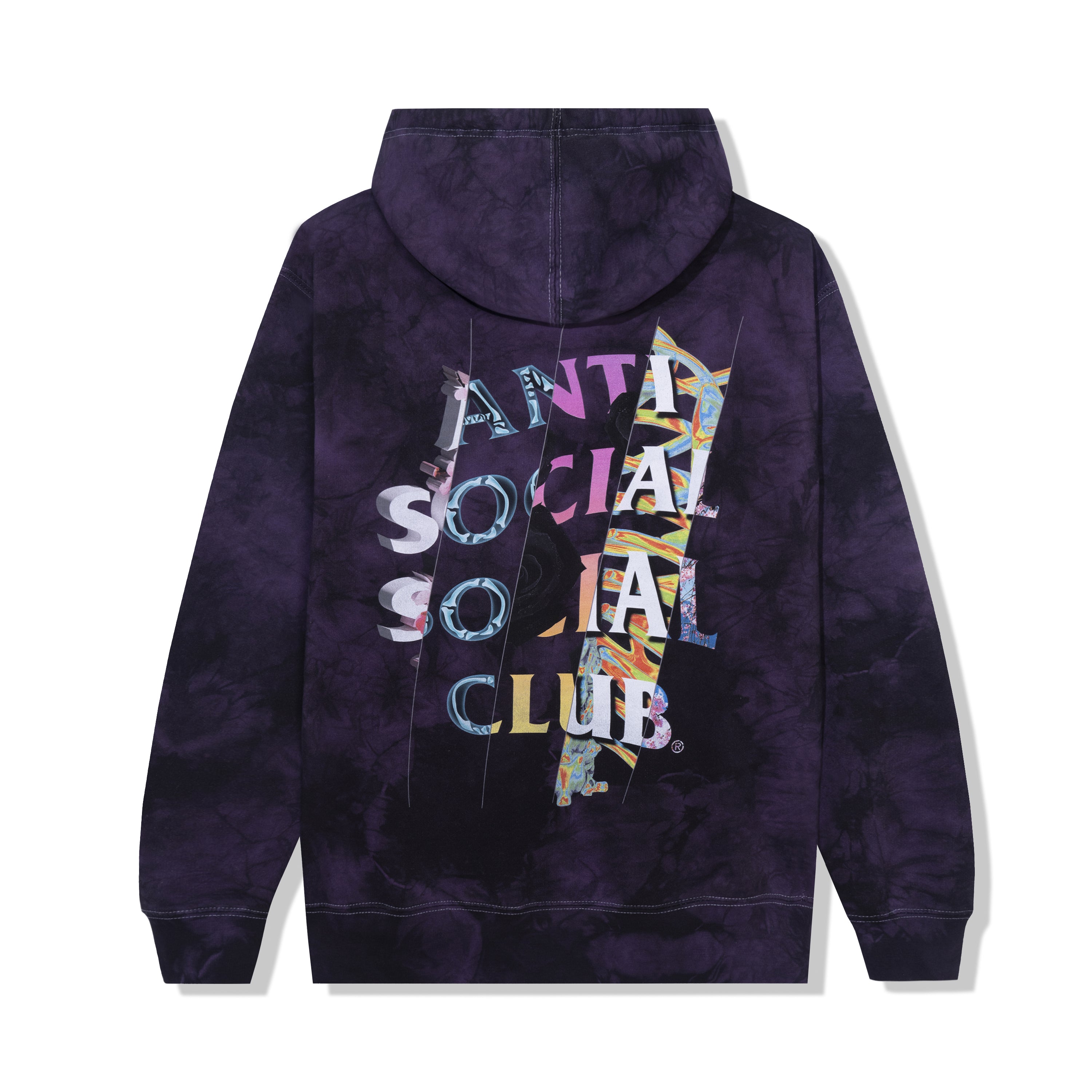 Dissociative Black Purple Tie Dye Hoodie AntiSocialSocialClub