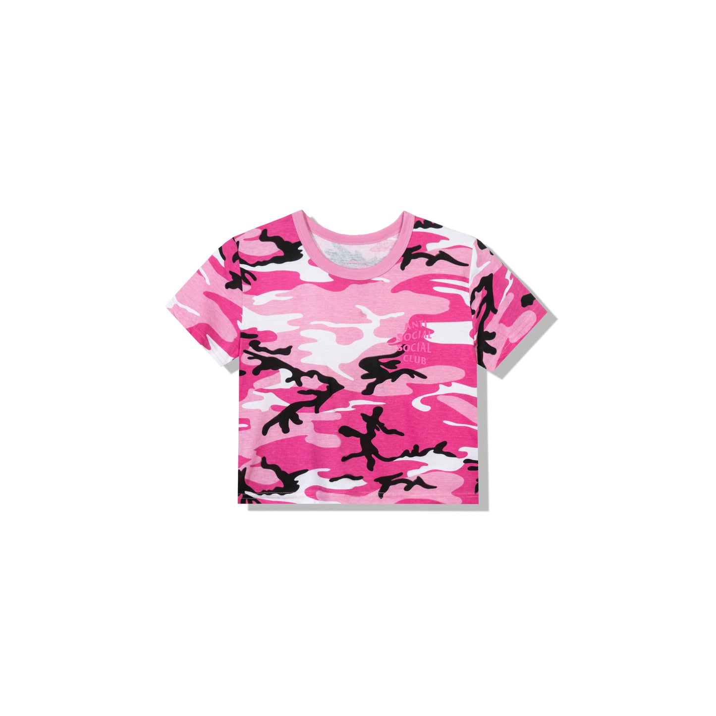 Geenie Pink Camo Womens Crop Top