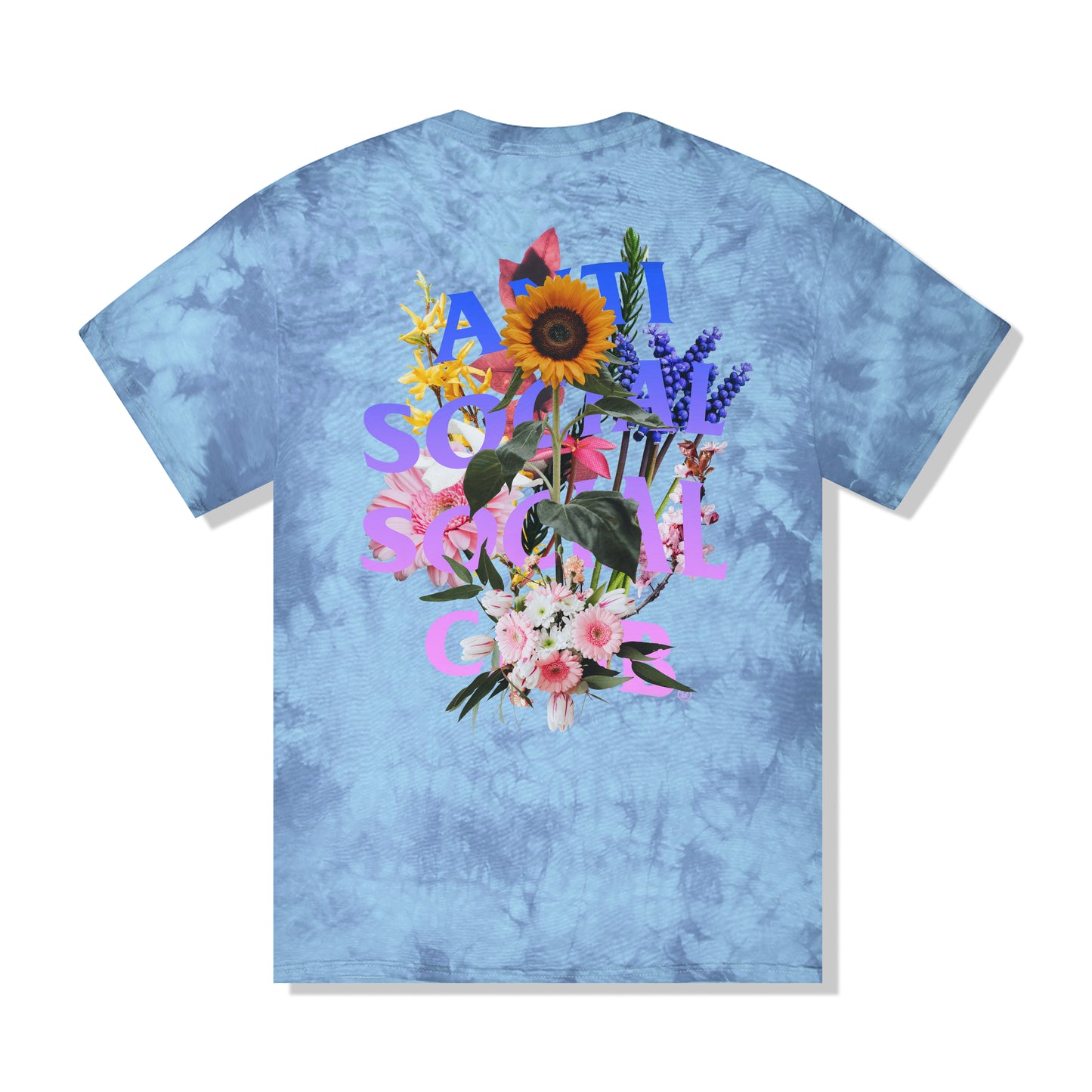 Bouquet For The Old Days Blue Tie Dye Tee